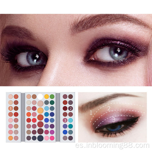 71 colores paleta de sombras de ojos de maquillaje de maquillaje de alto pigmento personalizado